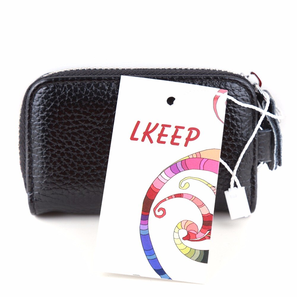 Pu lederen autosleutel portemonnees heren sleutelhouder huishoudster sleutels organizer dames sleutelhanger hoes rits sleutel etui tas portemonnee