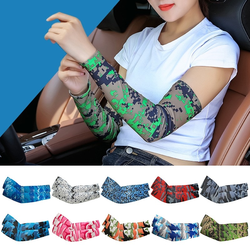 Maniche da braccio da gioco maniche da bicicletta protezione UV corsa maniche da ciclismo protezione solare scaldamuscoli bracciale da sole polsino