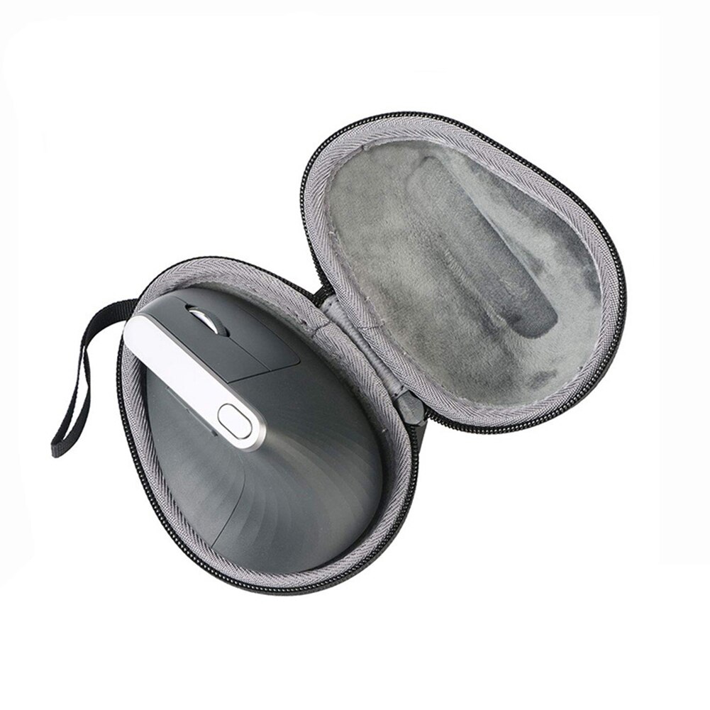 Zwart Eva Hard Muis Storage Case Travel Portable Shockproof Beschermhoes Tas Voor Logitech Mx Verticale Draadloze Muis Zak