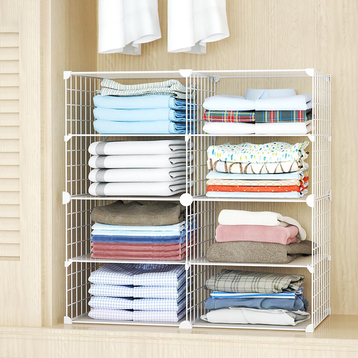 Kleding Gelaagde opbergkast Scheidingswand Opbergrek Hangende kledingkast Kruisscheidingswand Verticale studentenslaapzaalkast Gelaagd rek