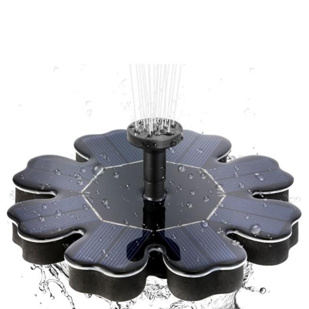 7 Nozzles Yard Water Pump Solar Panel Bird Bath Fountain Floating Flower Water Pump Garden Decor 8V 200mA