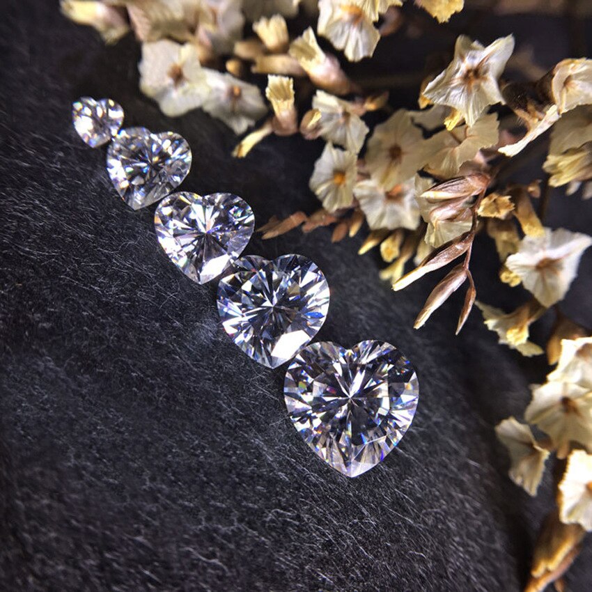 0.5 Karaat 5 Mm Losse Moissanite Hart D Kleur Brilliant Cut VVS1 Hartvormige Moissanite Diamond Voor Engagment Ringen diy Sieraden