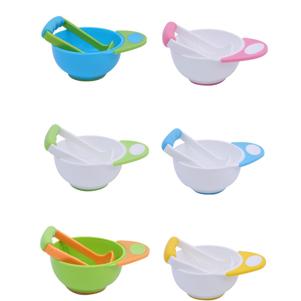 2 Stks/set Handleiding Babyvoeding Fruit Stamper Kom Grinding Staaf Voeden Gereedschappen Babyvoeding Slijpen Gereedschap Processor Voor Baby