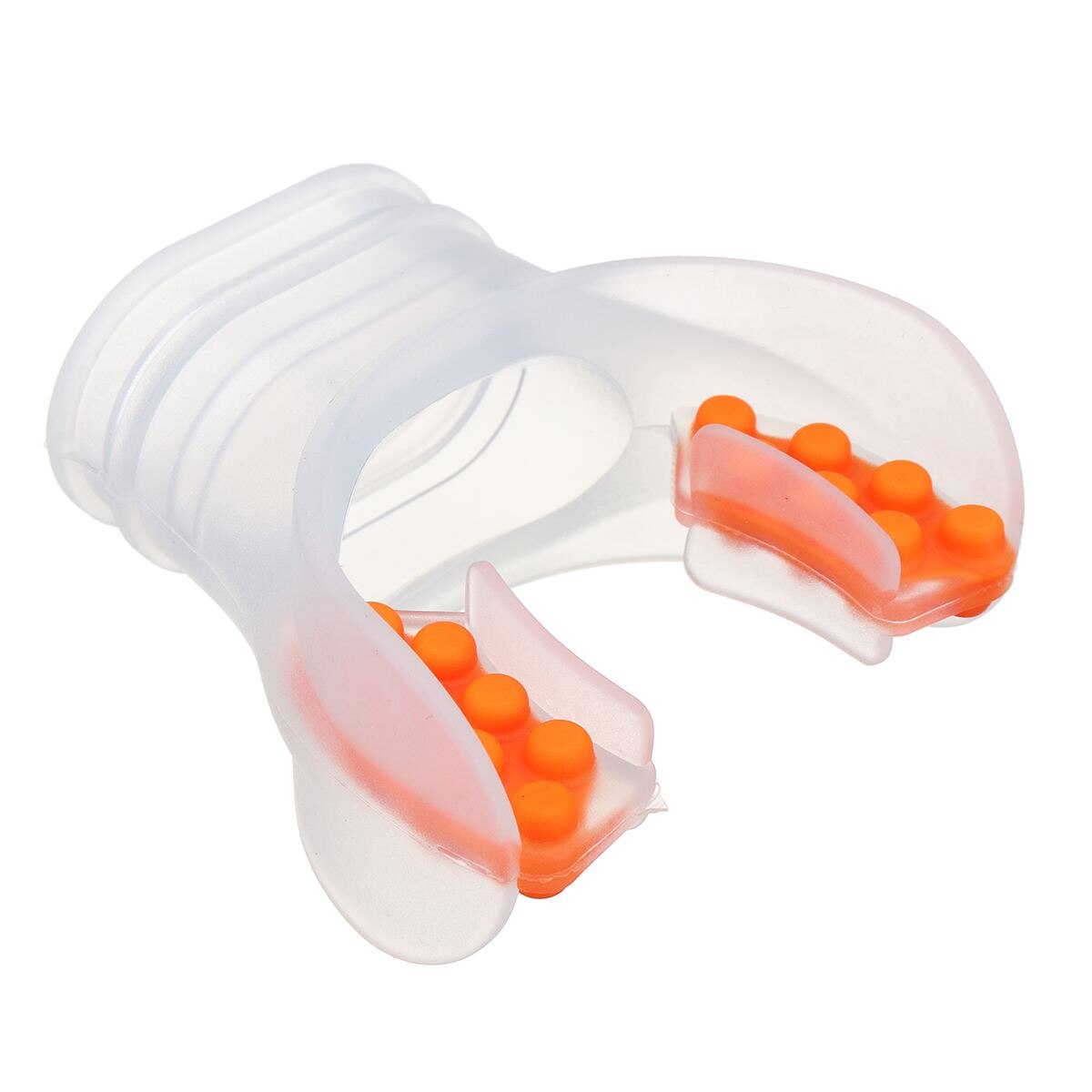 Dykning scuba snorkel mundstykke silikone dykkerudstyr undervands åndedræt mundstykke regulator udskiftning: Gennemsigtig orange