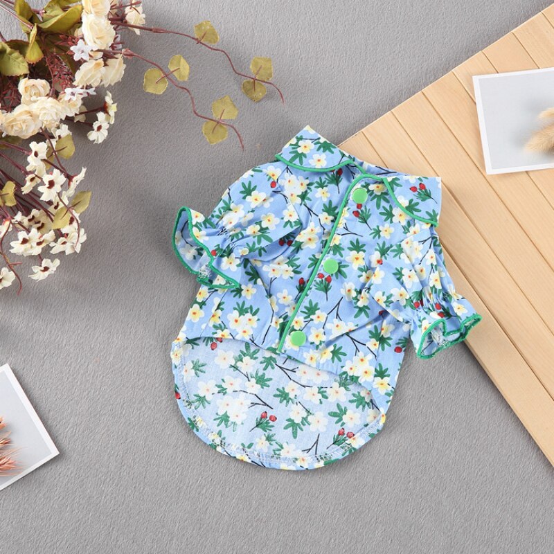 Pet Dog Pajamas Shirt Spring Summer Dog Clothes Cat Puppy Clothing Apparel Outfit Garment Yorkshire Pomeranian Poodle Pet Coat