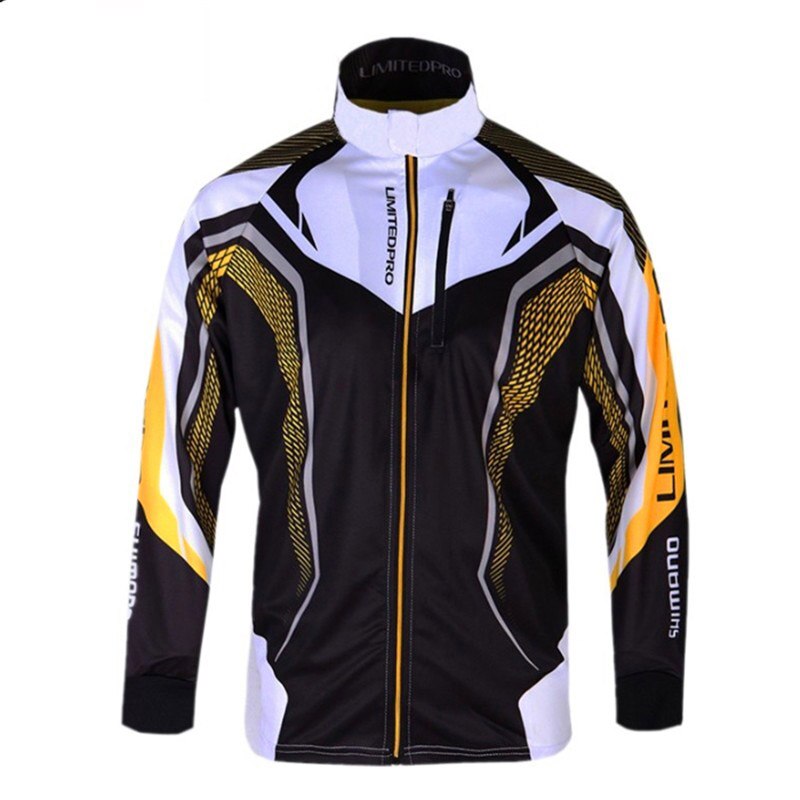 Shimano Neue Sommer Angeln Kleidung schnell-trocken Angeln Shirt Atmungsaktive draussen-sportbekleidung Anti-Uv Wandern Angeln Trikots: Gelb / M