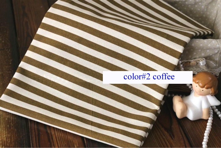 50cm * 150cm Streep Patroon Linnen Katoen Stof Canvas Thuis Bekleding Sofa Tafelkleed Materiaal