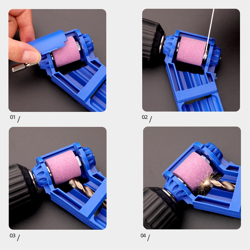 GREENERY Grinding Wheel Drill Bit Sharpener Hand Tools Nail Drill Bits Set Sharpener For Step Drill Dremel Accessories