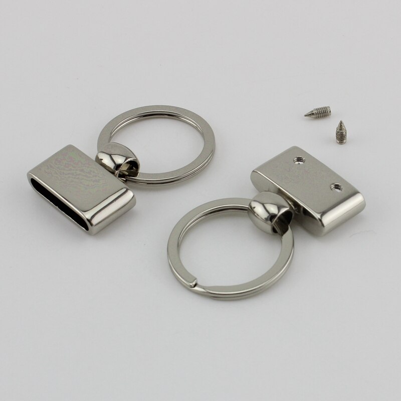 10 Stuks 5 Kleuren 45X27mm T-Vorm Sleutelhanger Met 24 Mm Split Key Rings, sleutelhanger Hardware Sleutelhanger Accessoires Sleutelhanger: Num1 silver