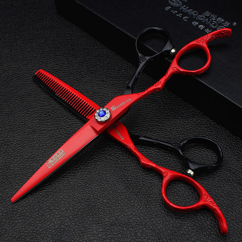 6 Inch Left-handed Barber Scissors Hairdressing Thinning Scissprs Cutting Shears Left Handed Hairdresser Makas: 6inch D3