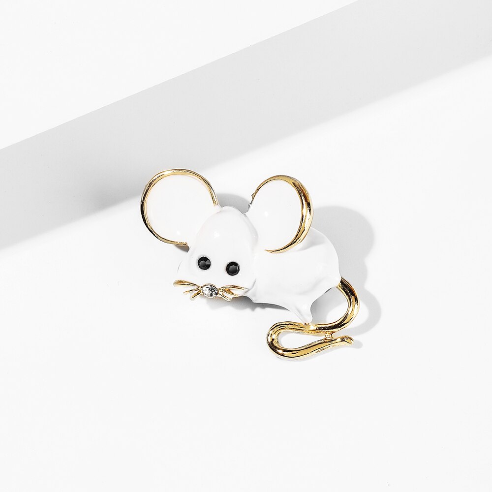 WYBU Cute Squirrel Puppy Brooch For Boy Girls Animal Brooch Pin For Friend Gold Plated Mouse Admiral General Broche Jewelry: SF874