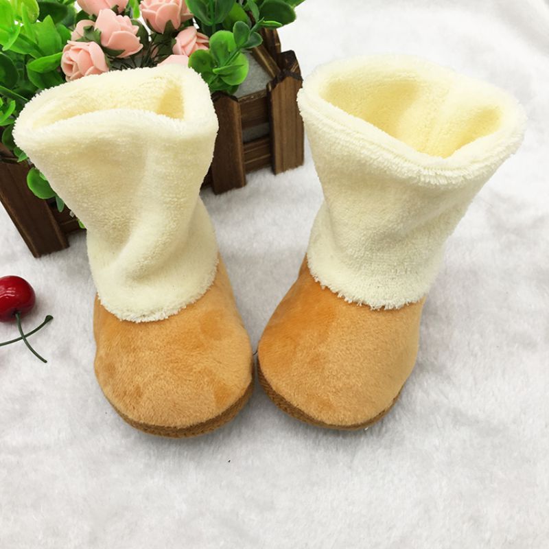 Winter Warm Pasgeboren Baby Baby Prewalker Schoenen Baby Peuter Zachte Zolen Retail: Oranje / 3