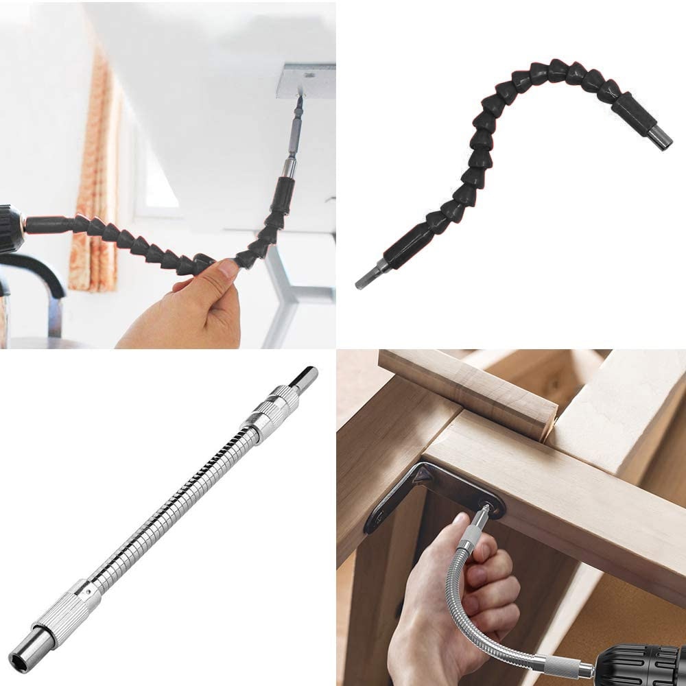 Flexible Shaft Extension Rod Drill Bit Holder Soft Drill Connection Adaptor Screwdriver Extension Shaft for Power Drill