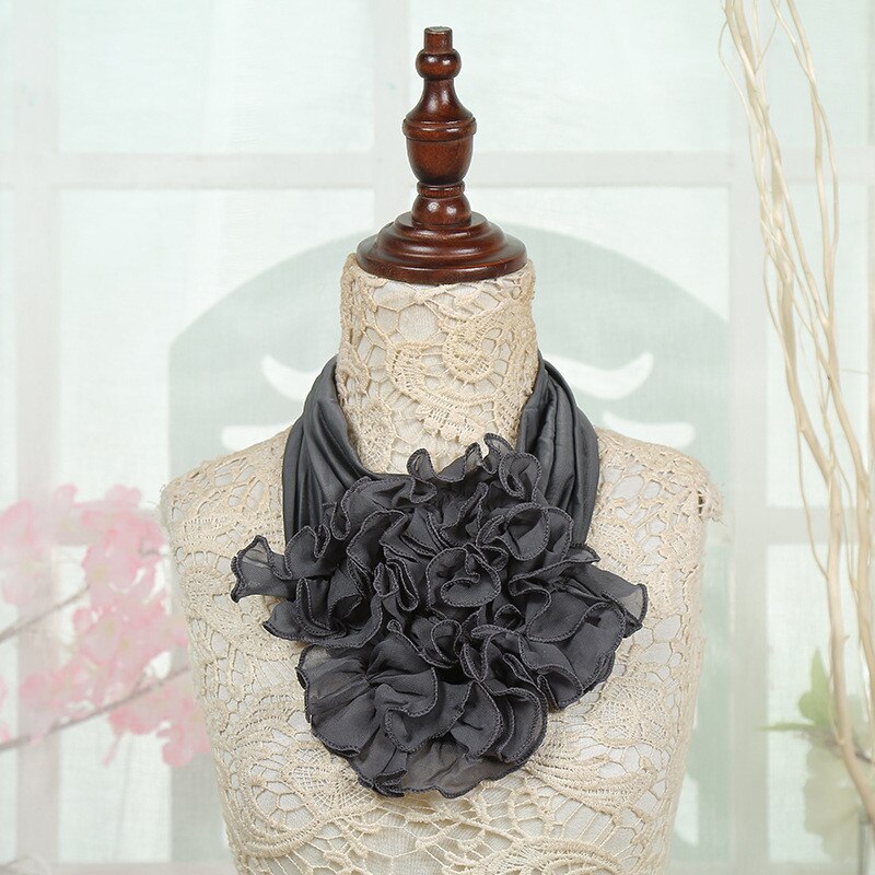 Winter Frauen Schal Blumen- Kragen Schal Luxus Blume Gedruckt Halstuch Ring Nacken Schals: 17