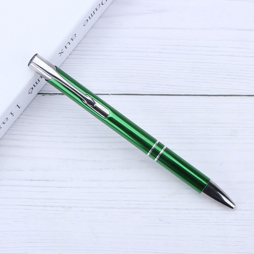 Luxury Metal Ballpoint Pen Waterproof Inktight Signature Pen Durable Multifunction Small Student Prizes: Light Grey