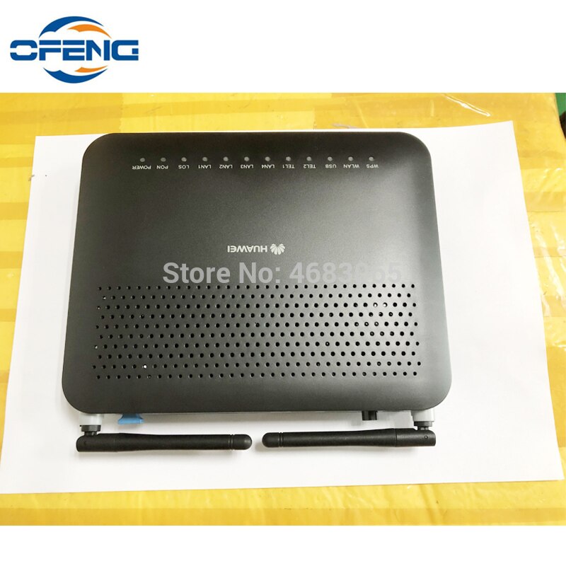 Huawei echolife gpon ont  hg8245 onu 2 potter +4ge+1 usb +1 wifi huawei fibermodem engelsk fastvare ,100%