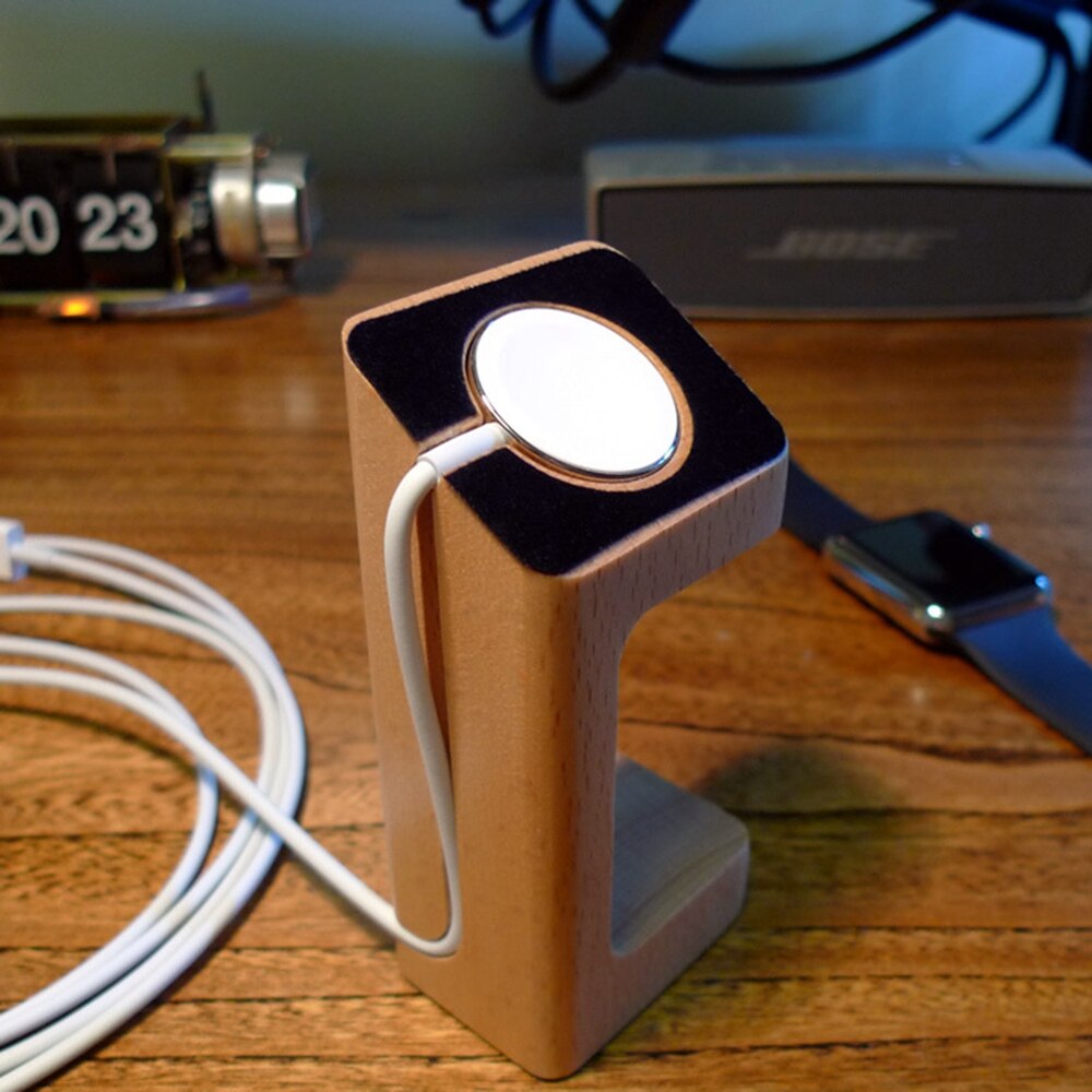 CASEIER Stazione di Carica Del Supporto Del Basamento molo per Mela Serie di Orologi di Legno 1/2/3/4 42 millimetri 38 millimetri cavo del caricatore del supporto per iwatch 1 2 3
