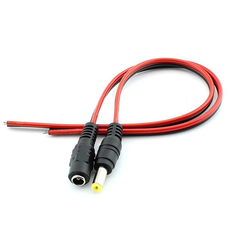 10Pcs 12V 26cm 5.5 * 2.1mm DC Jack Cable Male Female Power Socket Plug adapter plug power supply Wire Connector Cable CCTV