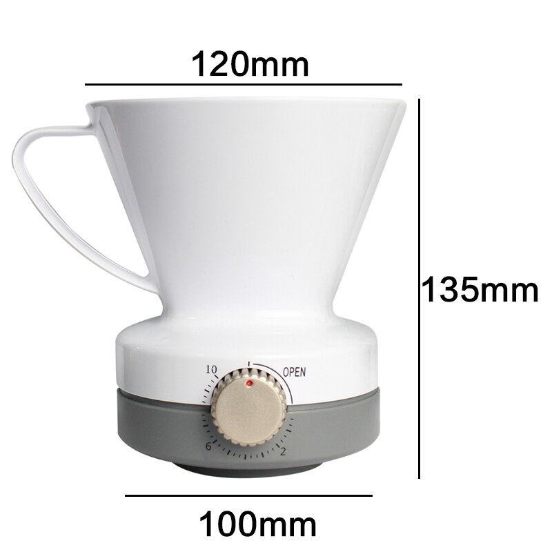 1-4 Cups Coffee Dripper Bookable Time Coffee Drip Filter Cup Permanent Pour Over Coffee Maker Engine PP material