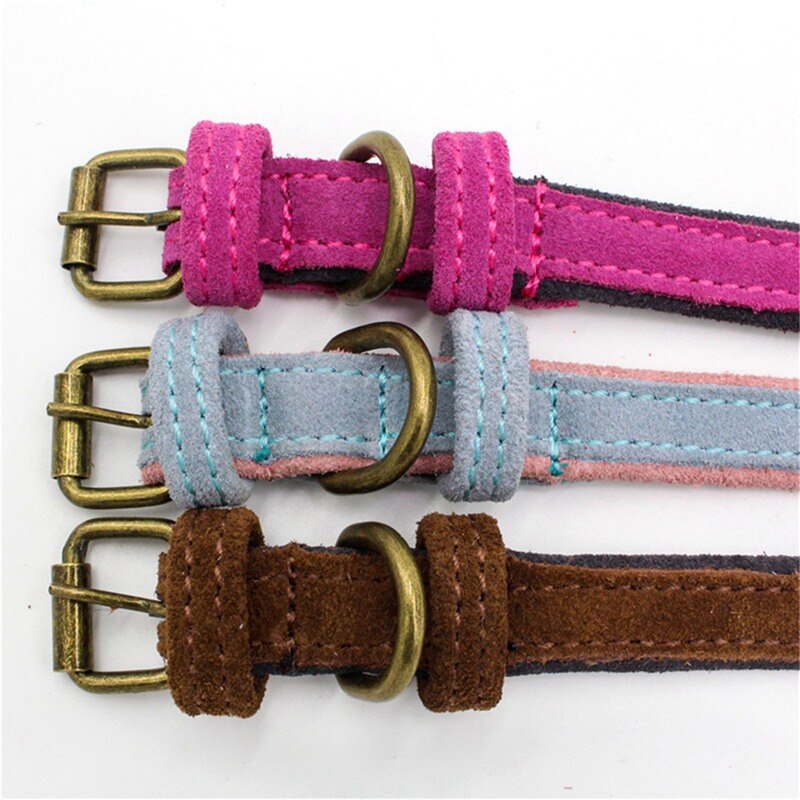 Soft Dog Collars Leather Padded Big Dog Pitbull Bulldog Collar Adjustable For Small Medium Large Dogs Beagle Collar Para Perro