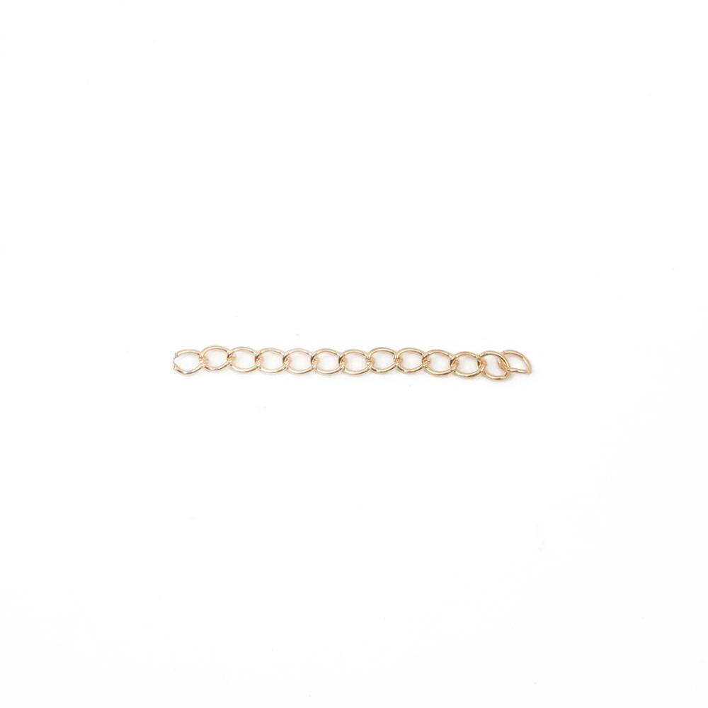 50 stk/parti 5cm 7cm kjedeforlenger armbånd forlenger forlengelse haler koblinger for smykker å gjøre selv-funn: Kc gull / 4 x 50mm