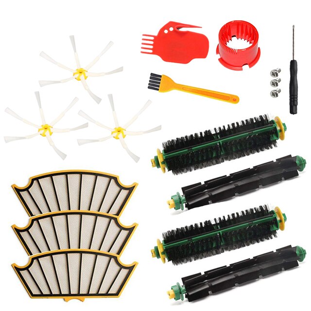 For iRobot Roomba 500 510 520 527 528 530 532 535 540 550 560 562 570 572 580 581 585 590 Side Brush Filter Vacuum Cleaner Parts: iR500-16