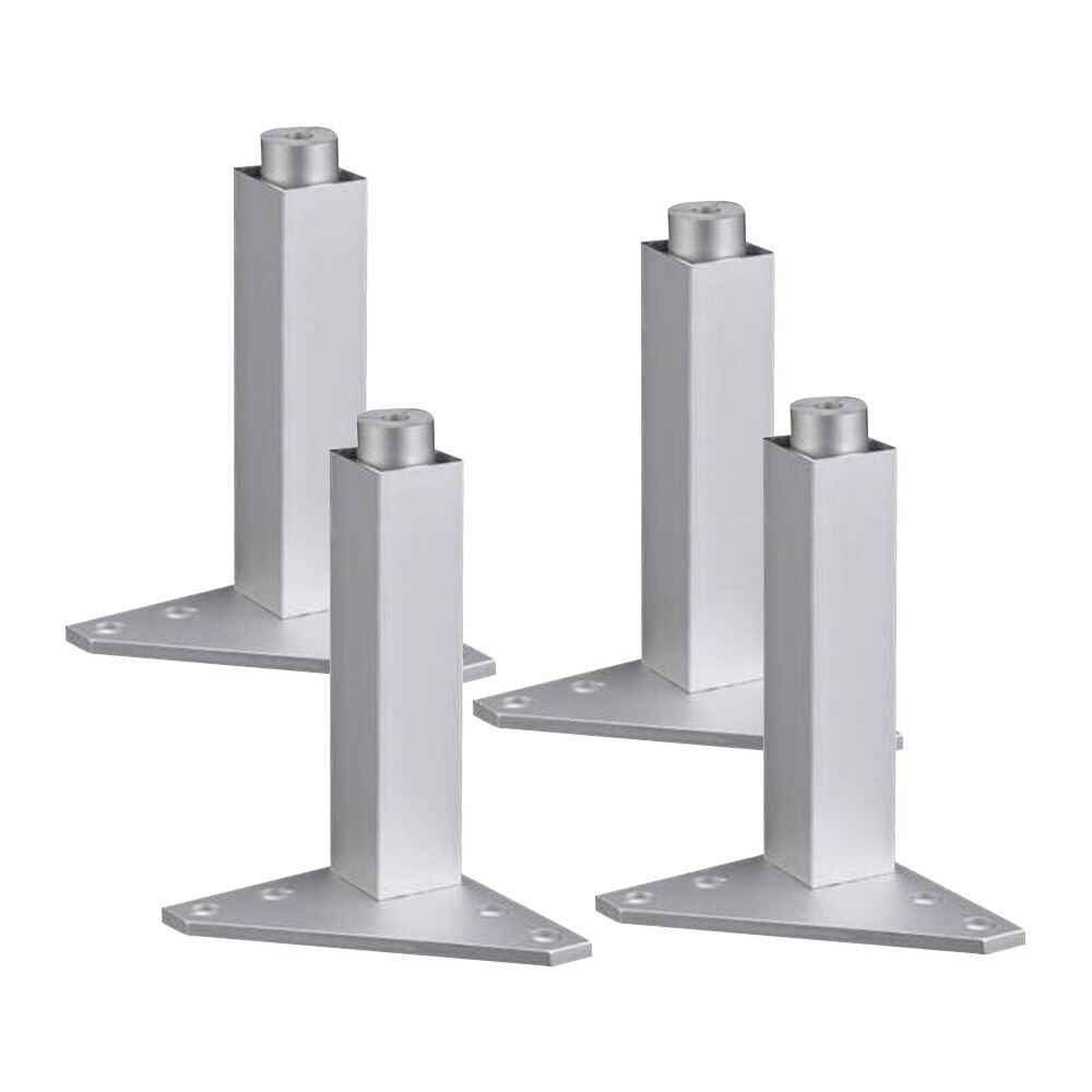 4PCS Adjustable Silver Aluminum Alloy Triangle Base Furniture Legs Cabinet Sofa Feet: 120mm / 1pcs