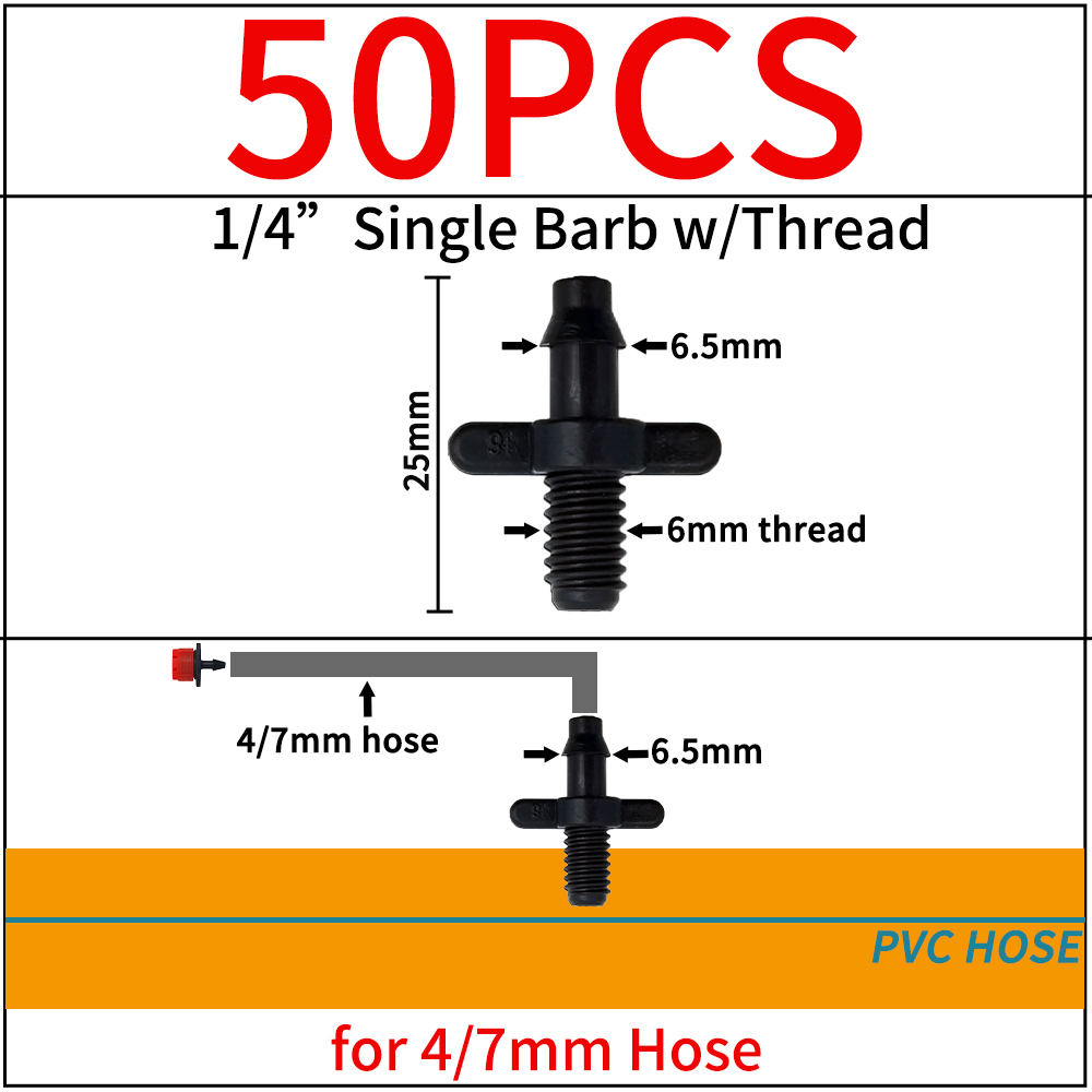 Oasis Garden Irrigation Connector Barbed Single Double Tee Elbow Drip Arrow Cross Coupling Watering Fitting for 3/5 4/7mm Hose: Lavender