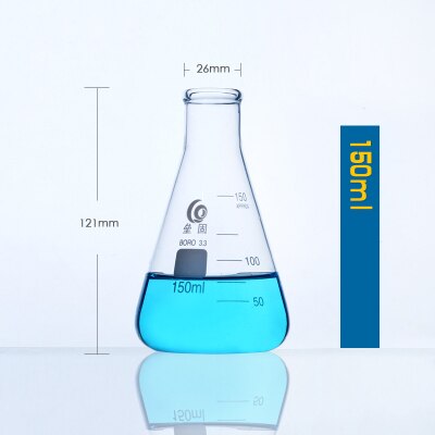 3 pieces/set Conical Glass Flask High Borosilicate Glass Erlenmeyer flask triangular Bottle Lab or Kitchen tools