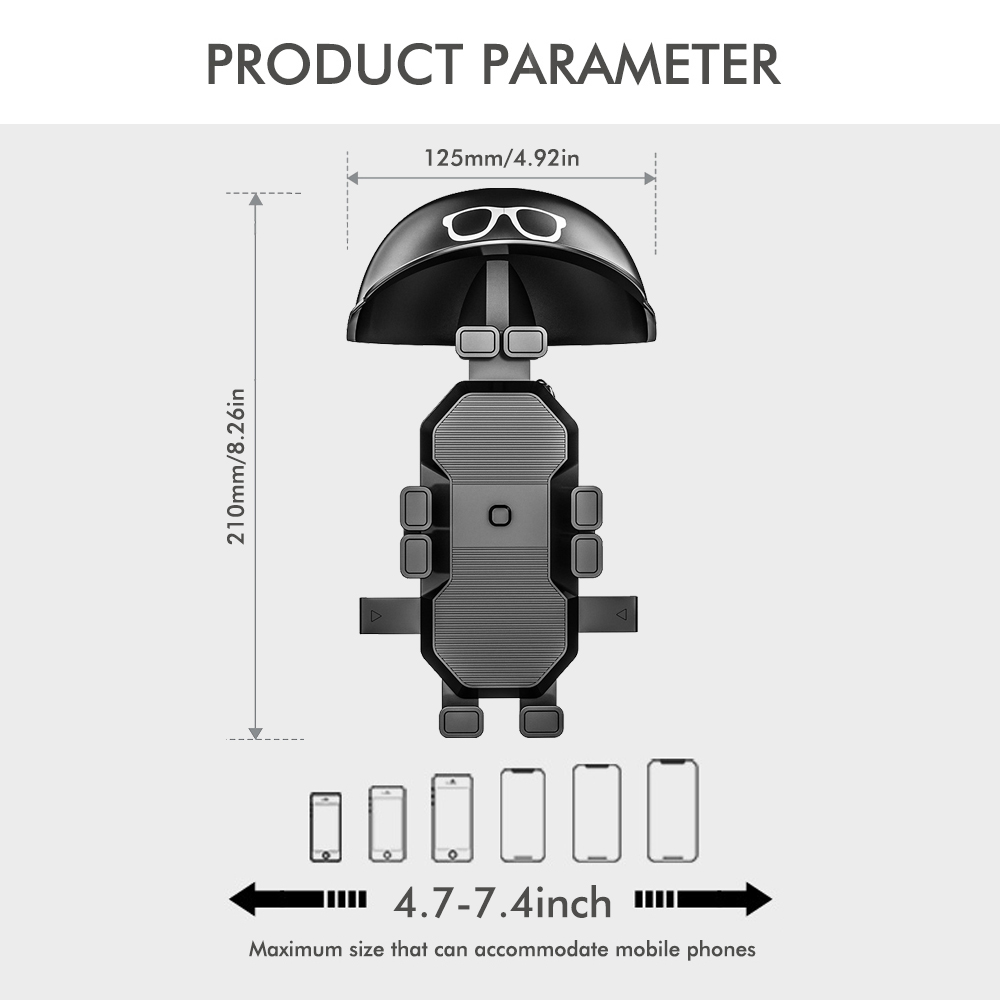 Soporte para casco de teléfono móvil con pulpo a prueba de lluvia para motocicleta, paraguas para bicicleta, soporte para teléfono, Mini sombrilla creativa, parasol