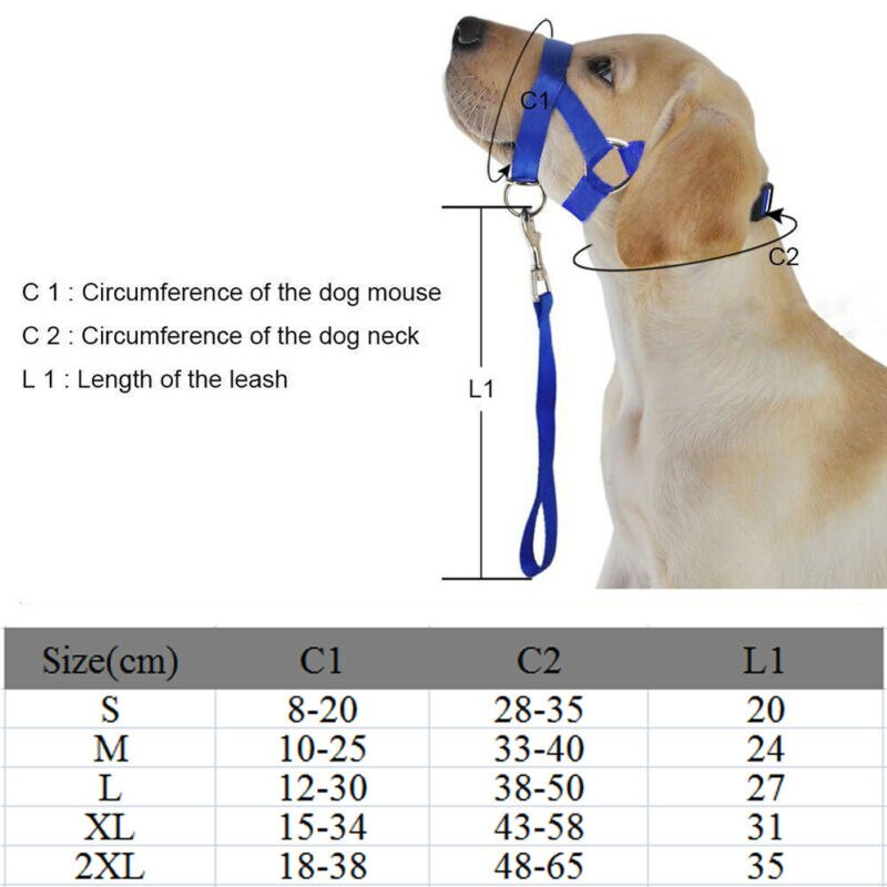 Dog Pet Head Collar Halter Leash Leader No Pull Training Straps S M L XL 2XL /BY