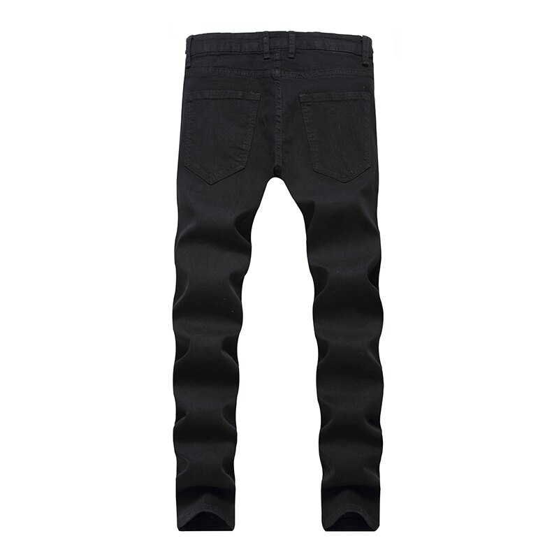 Jean déchiré à imprimé floral pour homme, pantalon en Denim, grande taille, style Patchwork, directe