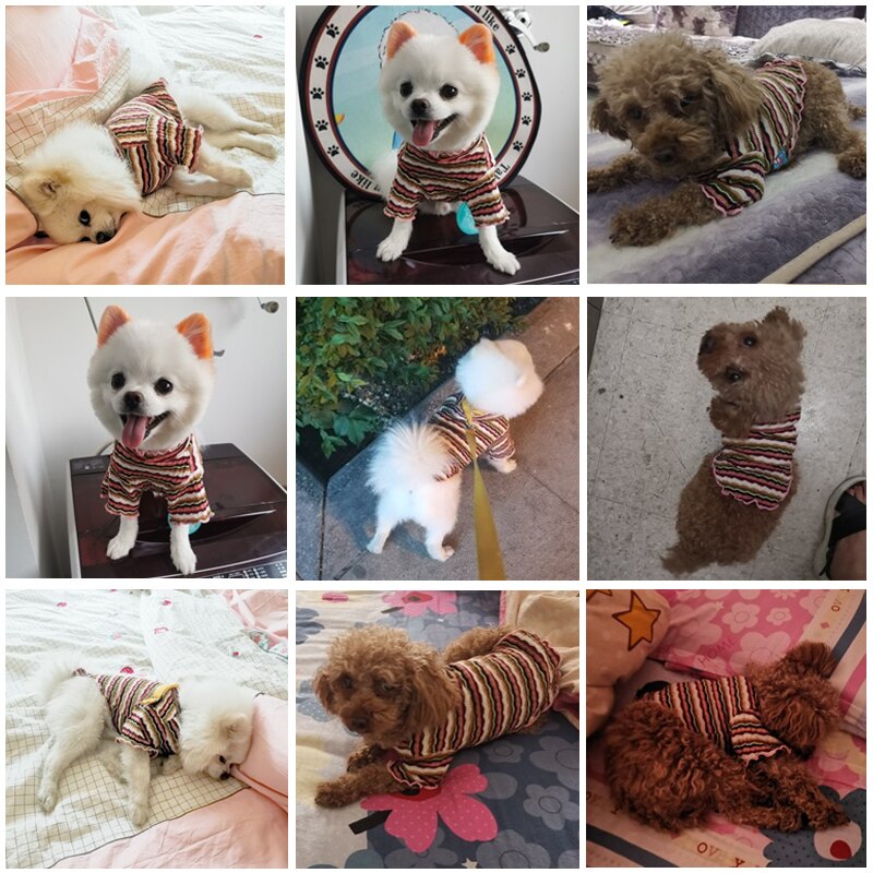 Camisas do cão verão roupas para animais de estimação para cães gato colete camisa bonito listra filhote de cachorro t camisa roupas chihuahua roupa trajes pequeno médio