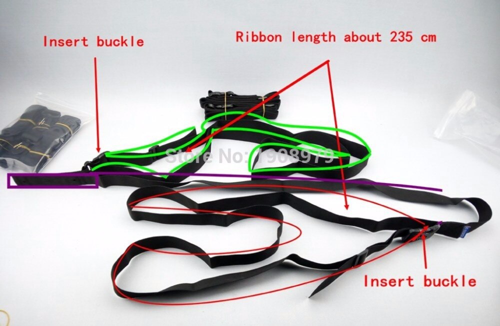 Black device Webbing Hanger Strap of 2 storage Surfboard drying SUP surf water sports kayak fishing Boat accessories fins paddle