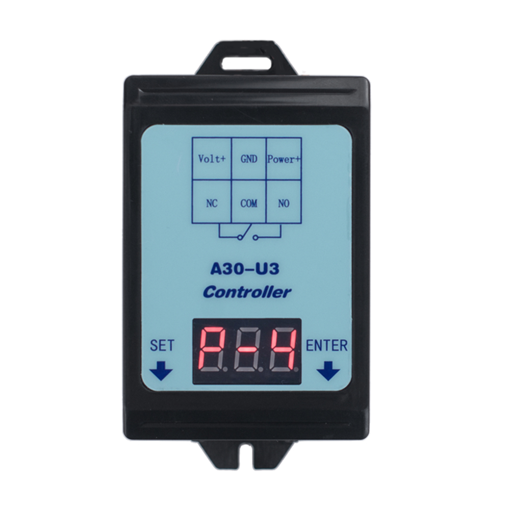 Controlador de interruptor de relé DC 6 ~ 80V detección de voltaje carga Monitor de descarga con estuche pantalla Digital detección de voltaje CC: Más grande