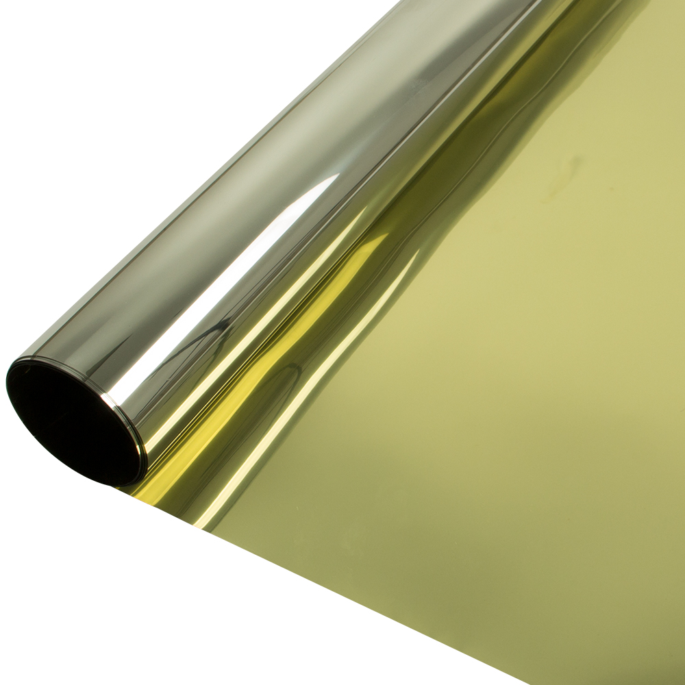 50cm wide Gold&amp;Silver One Way Mirror Solar Tint Film Self Adhesive Sticker Decals Foils DIY Privacy Protector film