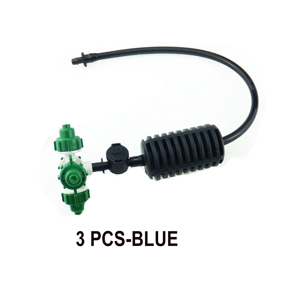 3-25 PCS Drip Irrigation Sprinkler Greenhouse Hanging Watering Dripper Misting Nozzle Cross Dripper Farm Drip Irrigation: Blue-3 PCS