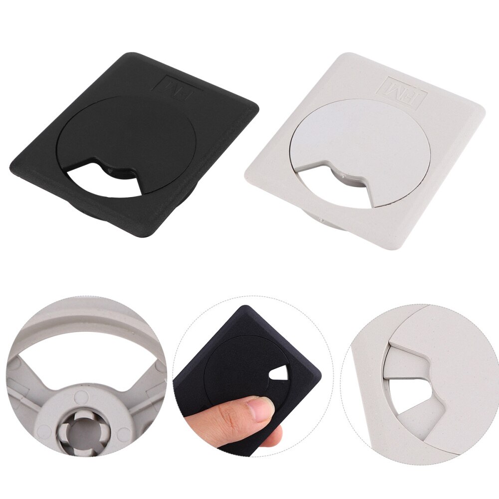 20Pcs Computer Bureau Tafel Grommet Kabel Poort Draad Gat Cover 50Mm Draad Opbergrek Meubels Voor Office Pc bureau (Zwart,
