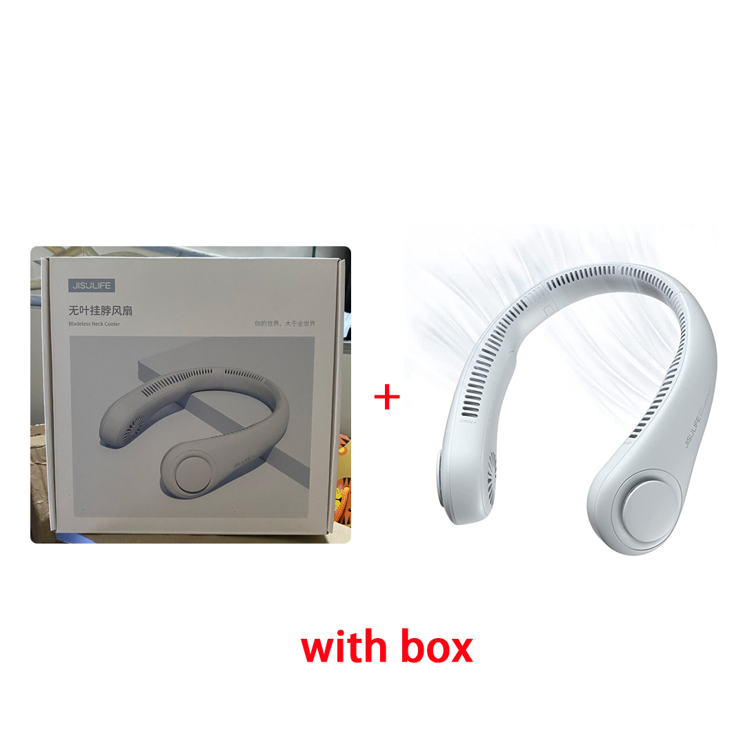 Xiaomi JISULIFE portatile collo fan mano libero Bladeless fan 4000mAh indossabile personale fan senza foglie ricaricabile USB alimentato3 velocità: bianca con scatola