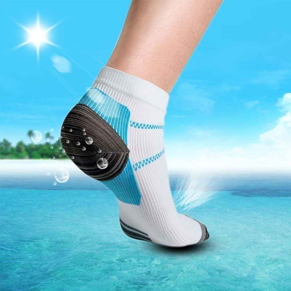 1 Pair Unisex Foot Compression Socks Anti-Fatigue Plantar Fasciitis Heel Spurs Pain Knit Socks For Men Women Sports Socks