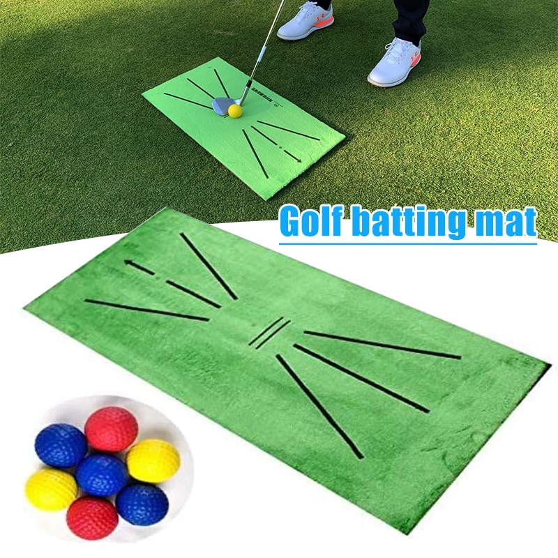 Golf Training Mat for Swing Detection Batting In Door Golf Game Golf Practice Training Aid Game Home Office Outdoor Mat Pad