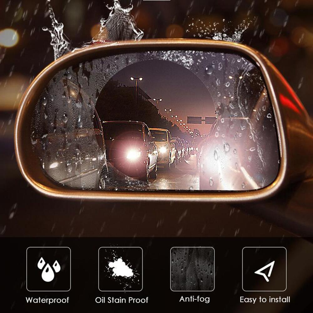 2 stk bil bakspejl sidevindue film vandtæt anti-tåge regntæt beskyttende bil klistermærke spejl vindue klarhedsfolie