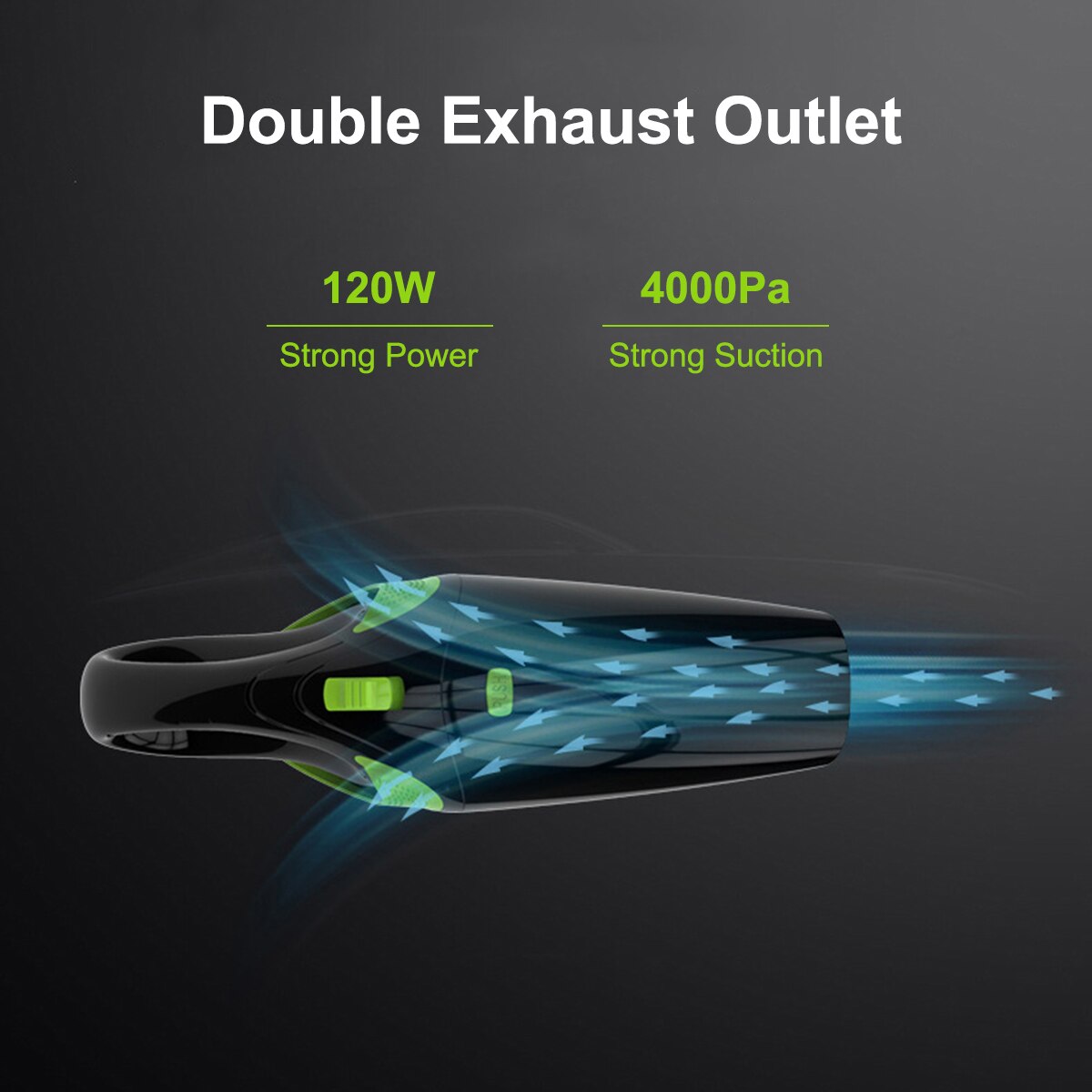 120W 6500pa Strong Power Cordless Wireless Car Vacuum Cleaner USB Wet Dry Dual Use Handheld Dust Collector For Home Vacuums