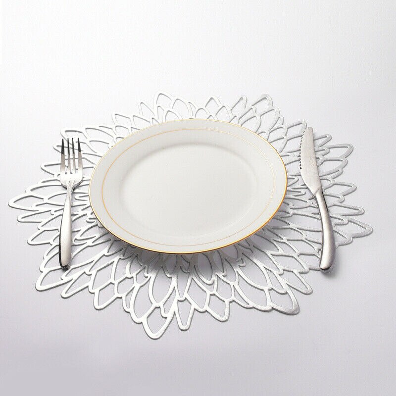 Pvc hule isoleringscoasterunderlag bordskålmåtter hjem juledekoration varmebestandig placemat til spisebord