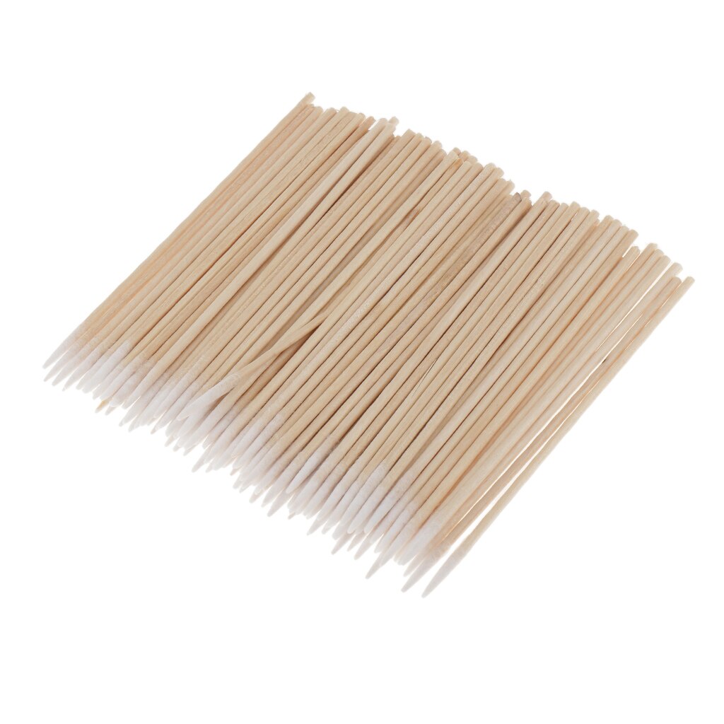 100pcs 3’’ Swabs Cotton Sticks, Single Pointed Tip Cosmetics Applicators