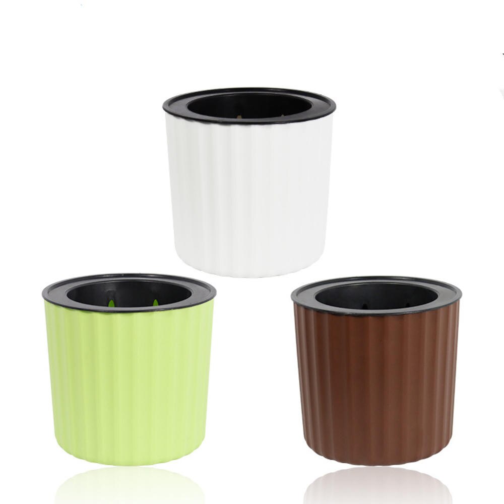 1PC Self Watering Plant Flower Pot Water Container Plastic Flower Plant Vase Pot Plants Stand Holder Container Planter Garden