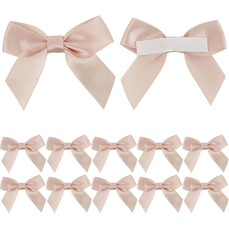 10/30/50 Uds. Lazo hecho a mano con parte trasera adhesiva para caja de de Navidad decoración floral accesorios de ropa DIY hechos a mano