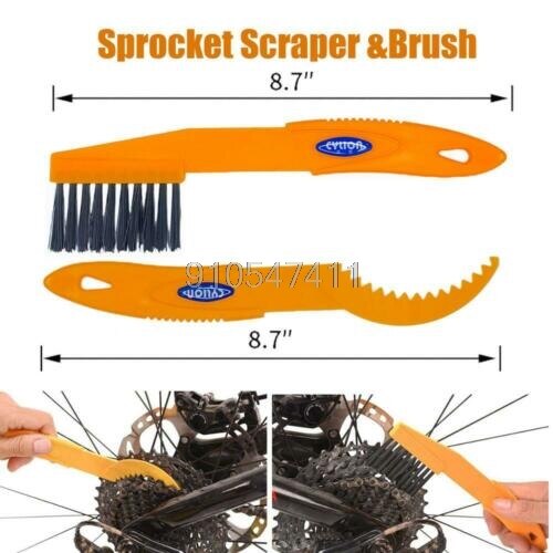 Bike Chain Cleaner Clean Machine Brushes Cycling Cleaning Kit Bicycle Brush Maintenance Tool for Mountain Road City BMX