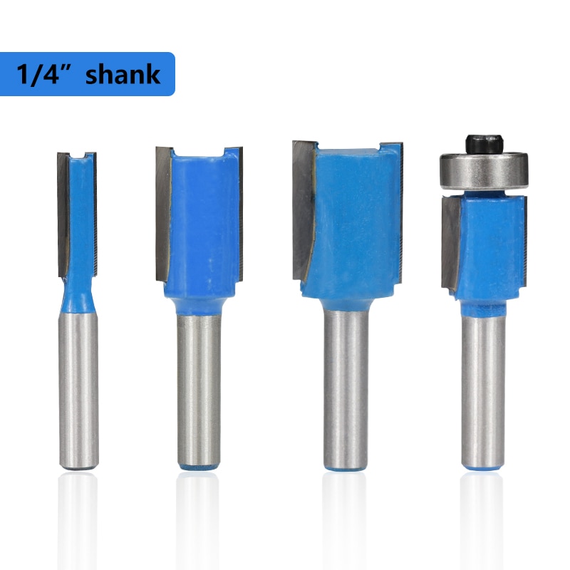 XCAN Flush Trim Pattern Router Bit 1/4''(6.35mm) 8mm Shank Woodworking Straight Milling Cutter