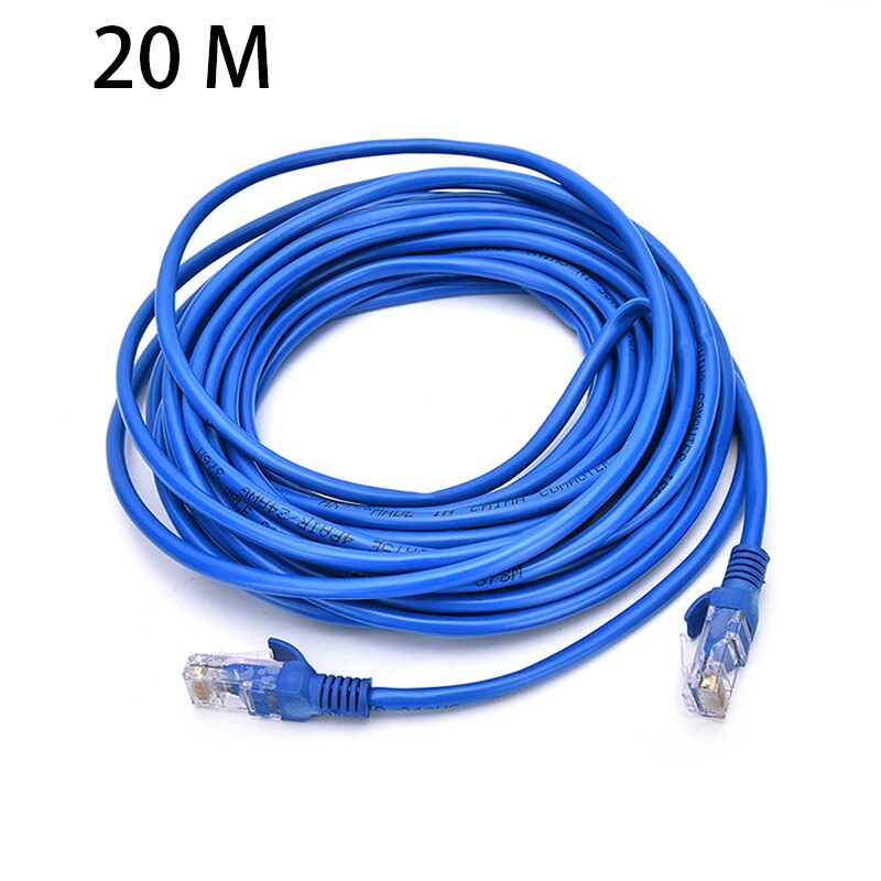 Blauw Ethernet Internet Lan CAT5e Netwerk Kabel Voor Computer Modem Router: 20 M